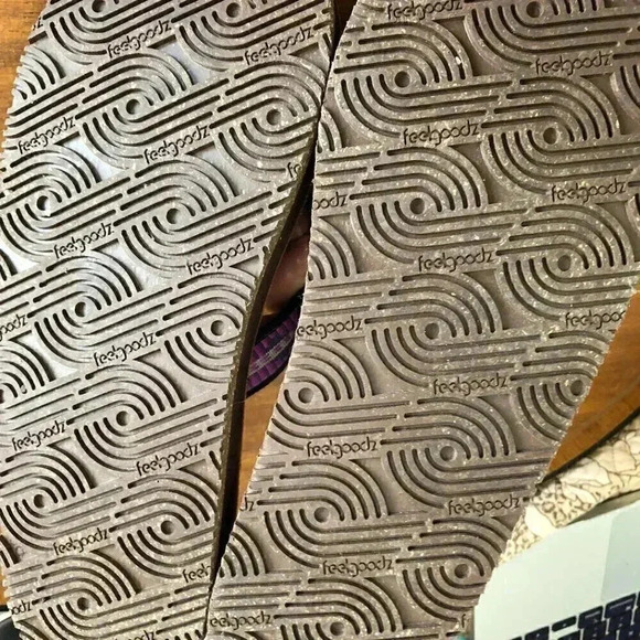 Feelgoodz Leather Flip Flop Purple Aztec Strap - Picture 4 of 4